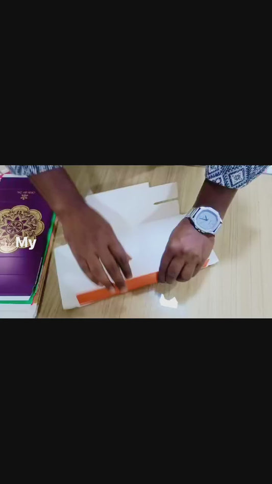 Rangoli Pattern Printed Gift Box, Set of 4 - Indian Sweet Boxes/ Pack Gifts or Prasad