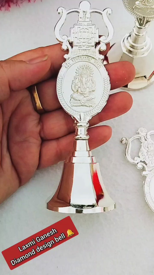 5" German Silver Bell for Puja - Affordable Diwali Return Gift/ Puja Return Gift