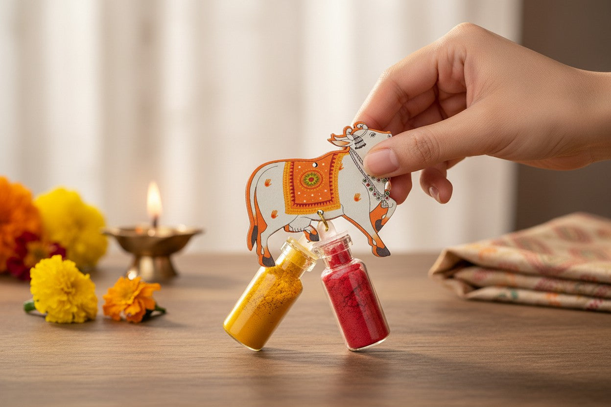 Set of 5 -Haldi Kumkum packets, Thambulam, Pasupu kumkum packets