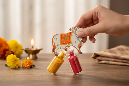 Set of 5 -Haldi Kumkum packets, Thambulam, Pasupu kumkum packets