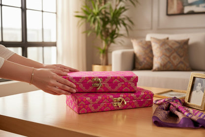 Assorted Brocade Gift Box, Set of 2